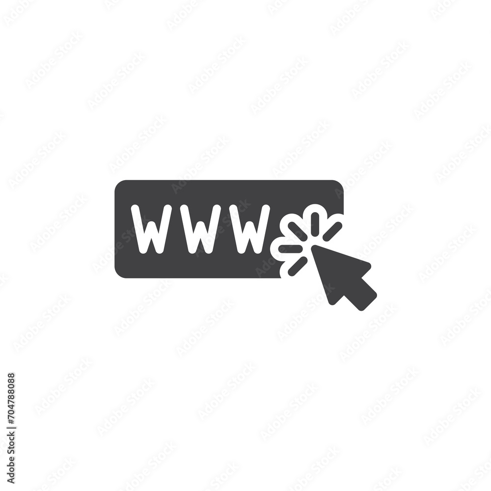 Poster arrow click on web vector icon