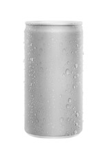 375ml of Energy drink can with condensation mockup template with isolated on grey background.