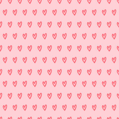 Seamless pattern Hearts on a pastel sweet soft color, Love, Valentines Day for fabric textures, Print for paper wrapping Background, SVG Vector, tape, Sticky Notes, Card 
