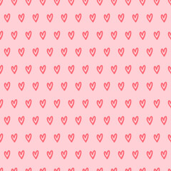 Seamless pattern Hearts on a pastel sweet soft color, Love, Valentines Day for fabric textures, Print for paper wrapping Background, SVG Vector, tape, Sticky Notes, Card 