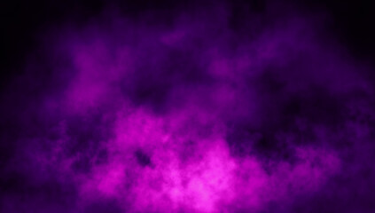 Abstract purple smoke misty fog on isolated black background. Texture overlays. Paranormal mystic smoke, clouds for movie scenes.