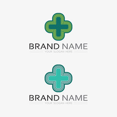 health protection with shield logo design vector template for medical or insurance company-vector