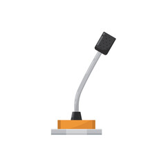 podium microphone cartoon vector element design template