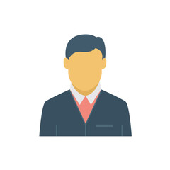 business man avatar cartoon vector element design template