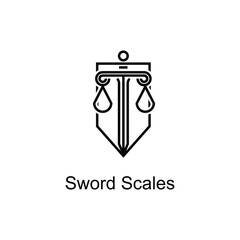 Sword Scales Minimalist Logo