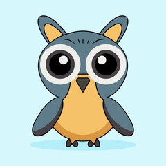 cute cartoon animals. Vector flat images of animals for postcards