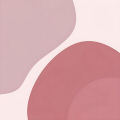 The background is white and pink with small patterns. A little, minimalist style.