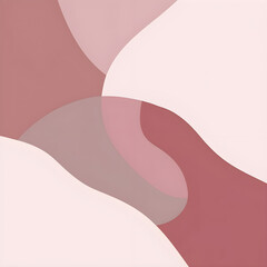 The background is white and pink with small patterns. A little, minimalist style.
