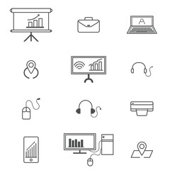 flat design vector icon set about finance and accountants