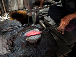 Forging blade for sword in chiangmai Thailand