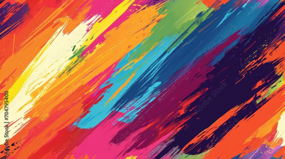 Poster a multicolored background with lots of paint splattered on the bottom and bottom of the image on the