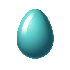 light blue Easter egg isolated on a transparent background
