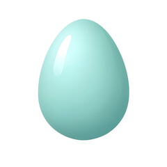 light blue Easter egg isolated on a transparent background
