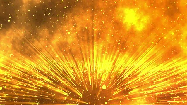 Abstract particle background animation in the sky