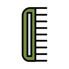 Beauty Comb Hair Filled Outline Icon