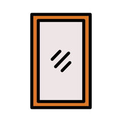 Mirror Barber Shop Filled Outline Icon