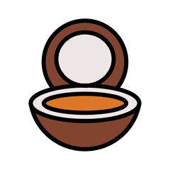 Powder Brush Mirror Filled Outline Icon