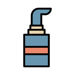 Fototapeta premium Acne Beauty Face Filled Outline Icon