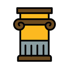 Art Design Column Filled Outline Icon