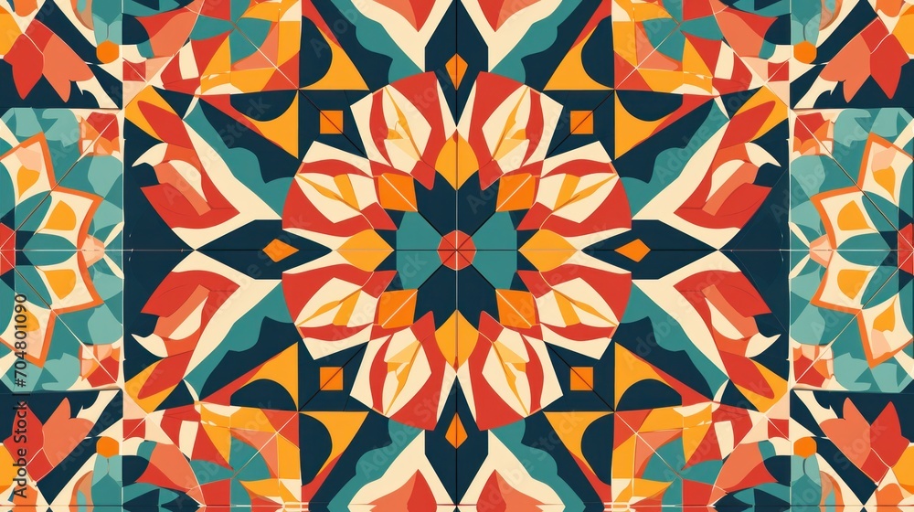 Aufkleber an image of a colorful pattern that looks like it has been made out of a piece of paper with a flowe