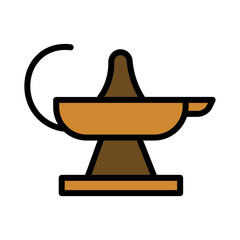 Lamp Magic Old Filled Outline Icon