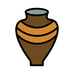 Old Greek Antique Filled Outline Icon