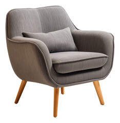 Modern Scandinavian arm chair isolated.