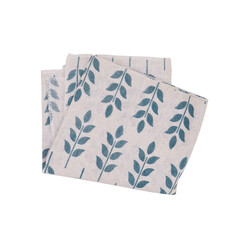 napkin table cloth folded in white isolation