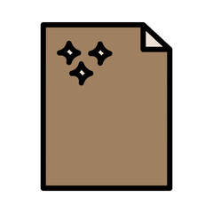 Foil List Plate Filled Outline Icon