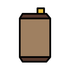 Drink Bottle Can Filled Outline Icon
