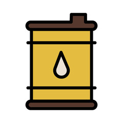 Fuel Oil Barrel Filled Outline Icon
