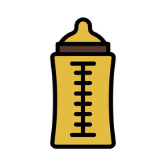 Baby Bottle Milk Filled Outline Icon