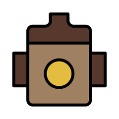 Baby Bottle Milk Filled Outline Icon
