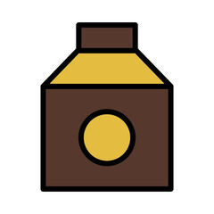 Bag Box Milk Filled Outline Icon