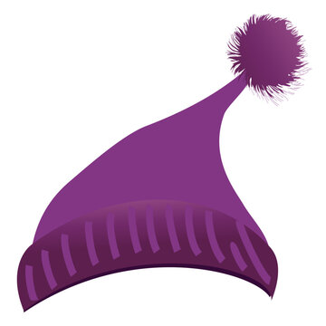 recommend clip art: purple winter hat vector illustration