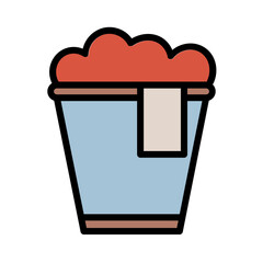 Bucket Can Color Filled Outline Icon