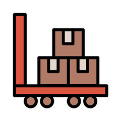 Bulk Cargo Load Filled Outline Icon