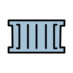 Cargo Ship Port Filled Outline Icon