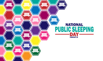 National Public Sleeping Day Vector Template Design Illustration. February 28. Suitable for greeting card, poster and banner