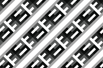 Retro black and white geometric seamless pattern background