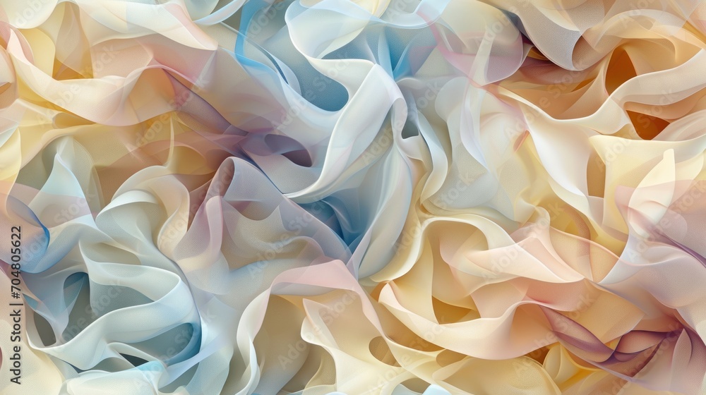 Aufkleber a close up of a multicolored background with wavy fabric on the bottom of the image and on the botto