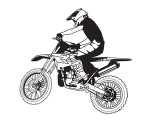 Fototapeta na wymiar Silhouette of a person riding a adventure motorcycle