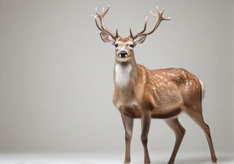 A deer on plain white background from AI Generative