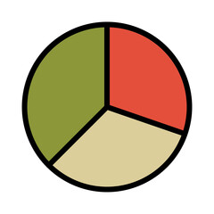 Graph Pie Chart Filled Outline Icon