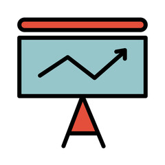 Graphic Diagram Statistics Filled Outline Icon