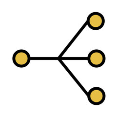 Charts Graph Node Filled Outline Icon