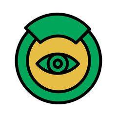 Data Diagram Eye Filled Outline Icon