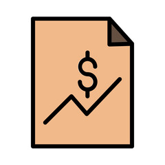 Chart Stock Graph Filled Outline Icon