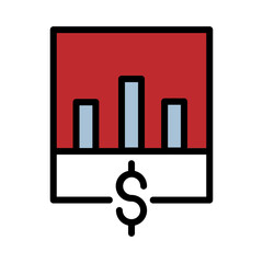 Chart Stock Graph Filled Outline Icon