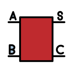 Circuit Half Adder Filled Outline Icon
